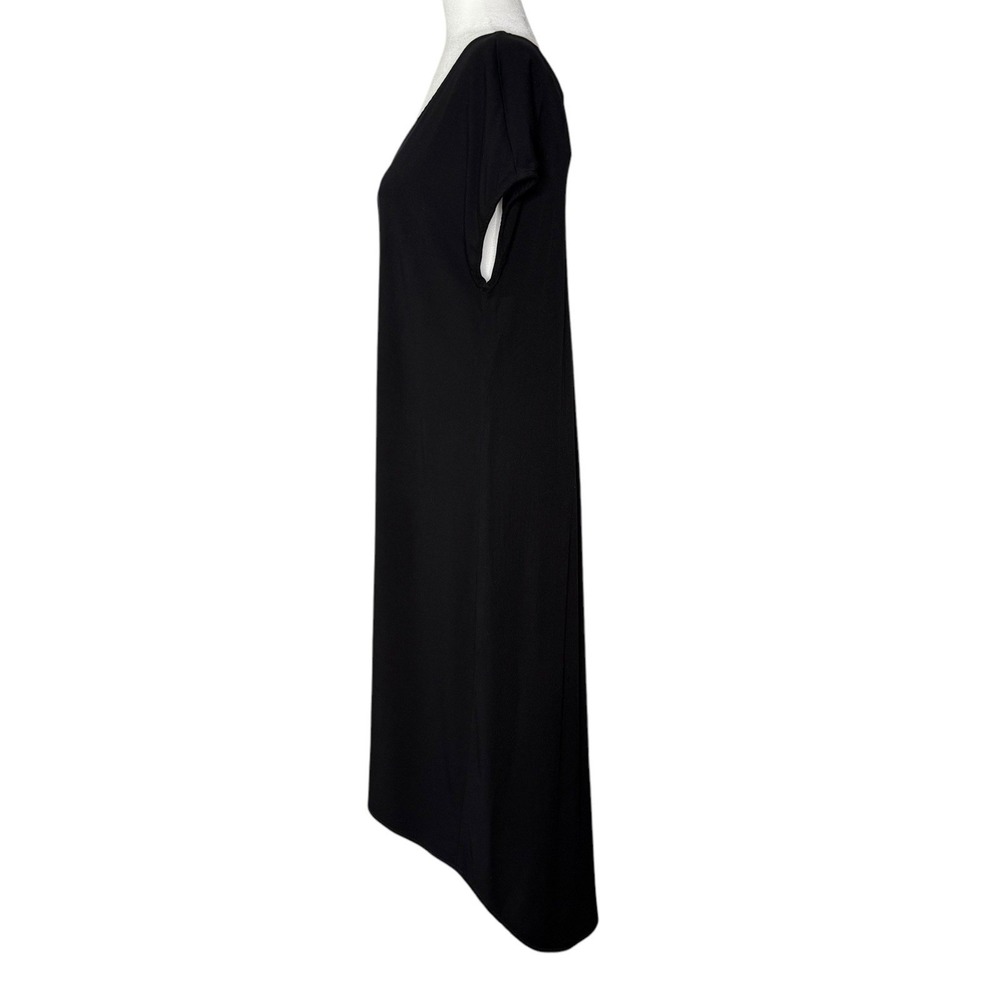Michael‎ Stars Dress XS Rayon Cross Back High Low Minimalist Beach Oversized Fit - Picture 4 of 8